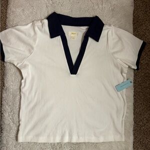 Anthropologie Polo in White and Navy